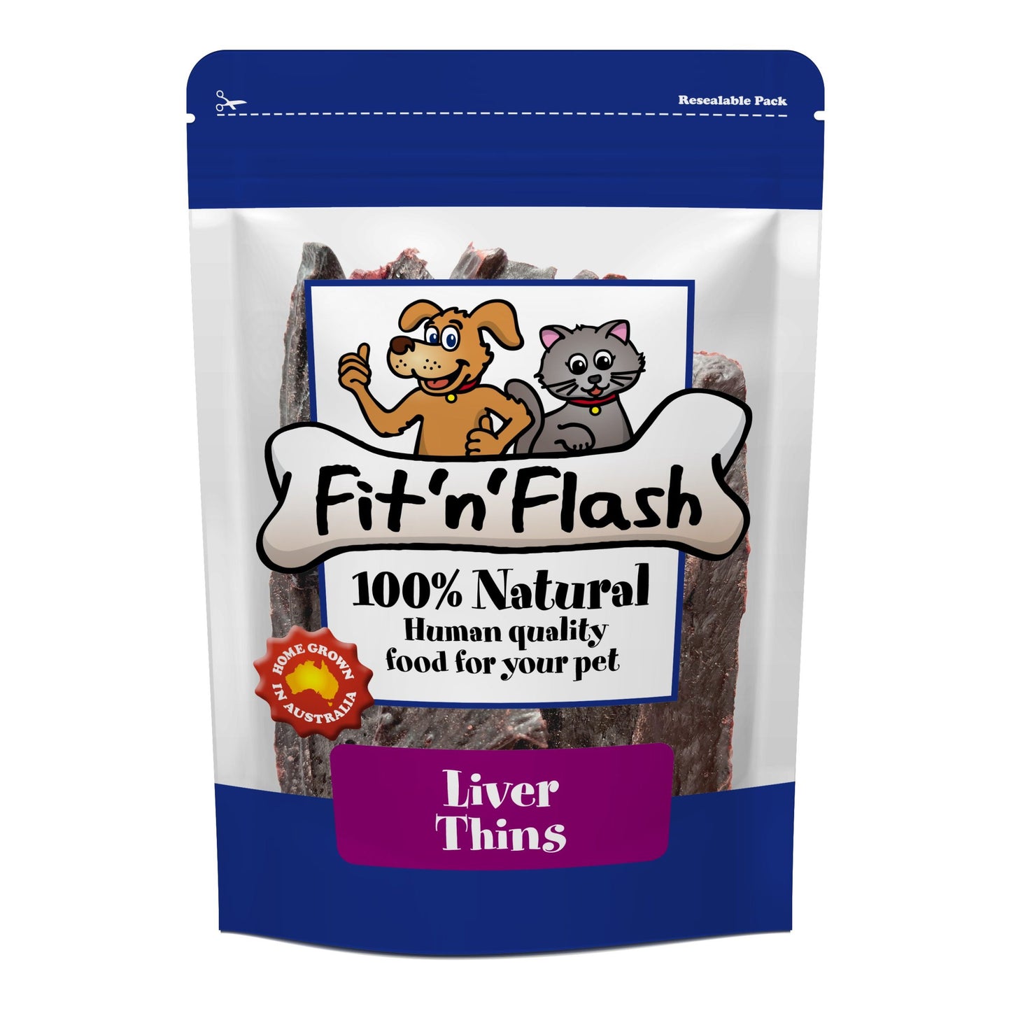 Fit'n'Flash Liver Thins For Dogs 100g