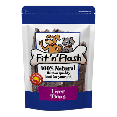 Fit'n'Flash Liver Thins For Dogs 100g