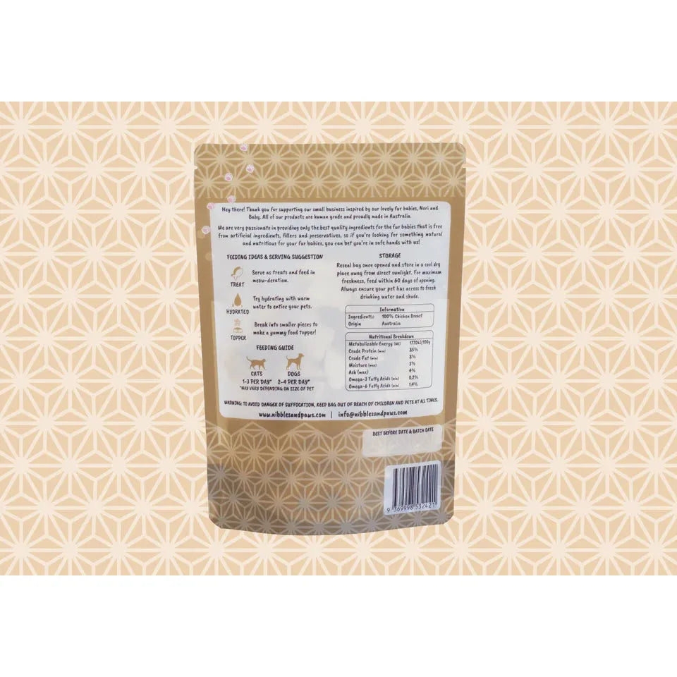 Nibbles & Paws Freeze Dried Chicken Breast 70g