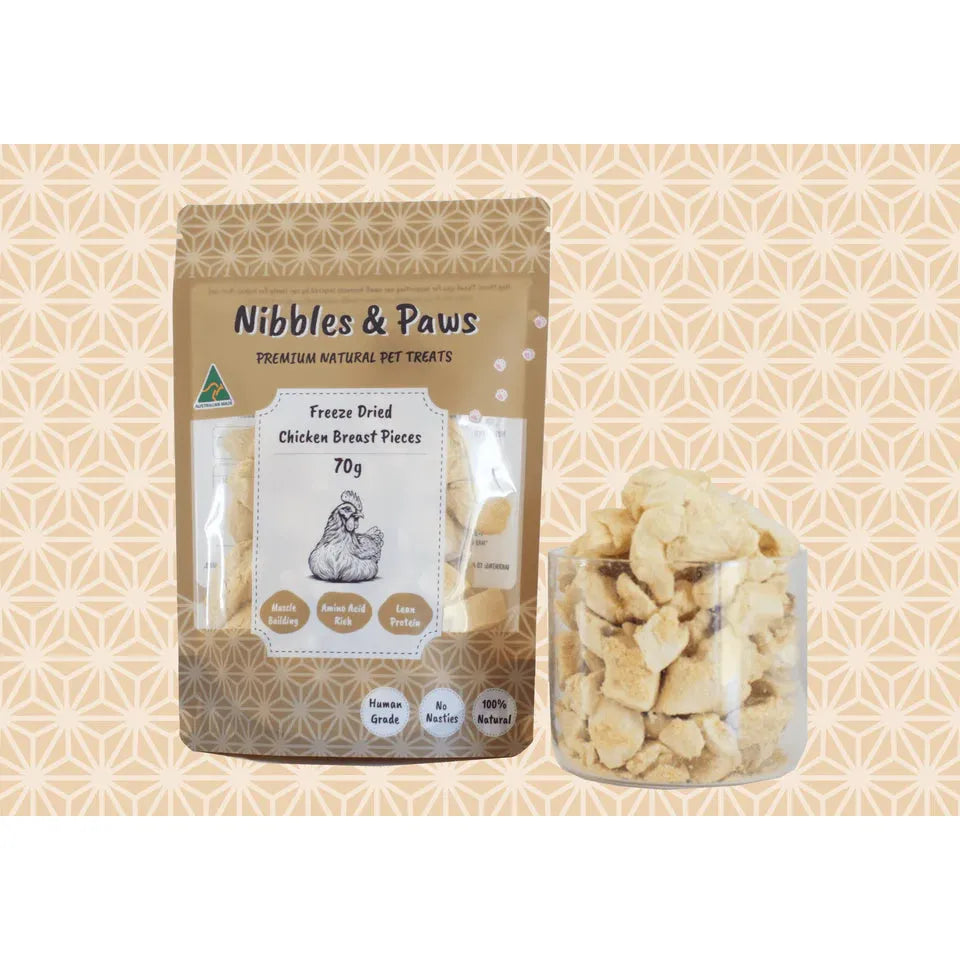 Nibbles & Paws Freeze Dried Chicken Breast 70g