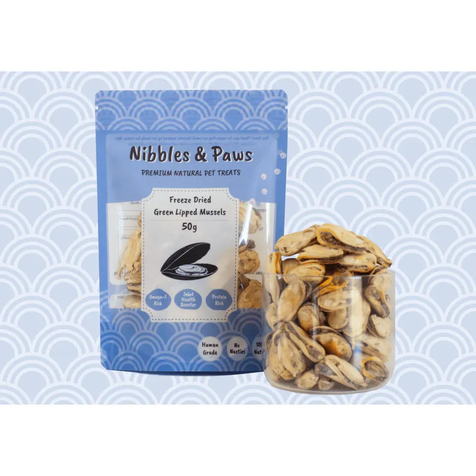 Nibbles & Paws Freeze Dried Green Lipped Mussels 50g
