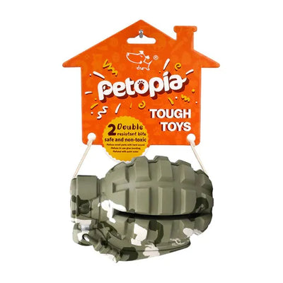 PETOPIA Ultra Tough Dog Toy Hand Grenade