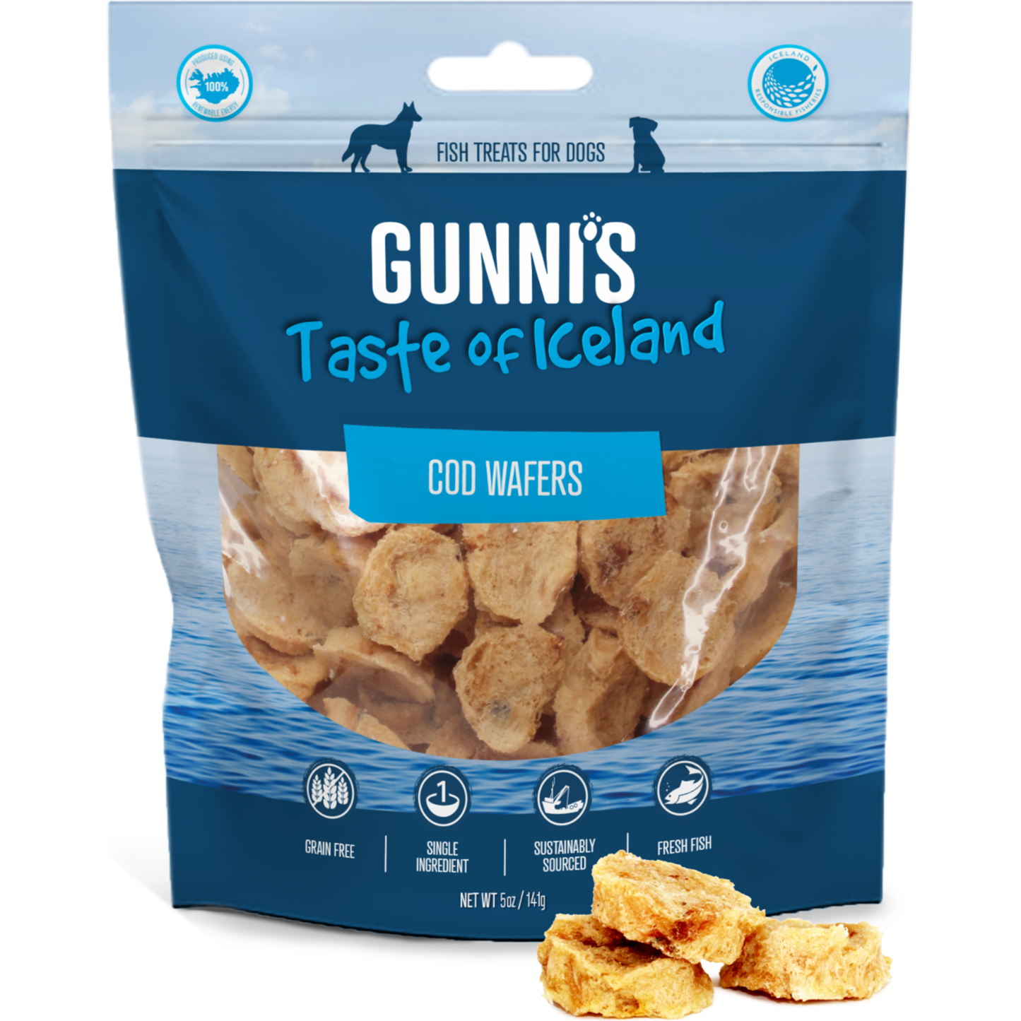 GUNNI'S Cod Wafers Dog Treats 141g