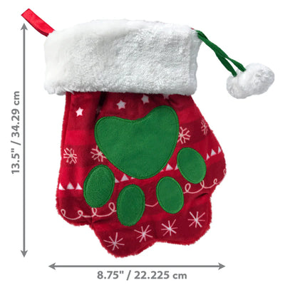 KONG Dog Toy Christmas Holiday Paw Stocking