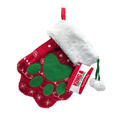 KONG Dog Toy Christmas Holiday Paw Stocking