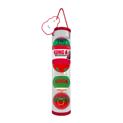 KONG Dog Toy Holiday Occasions Balls Medium 4pk