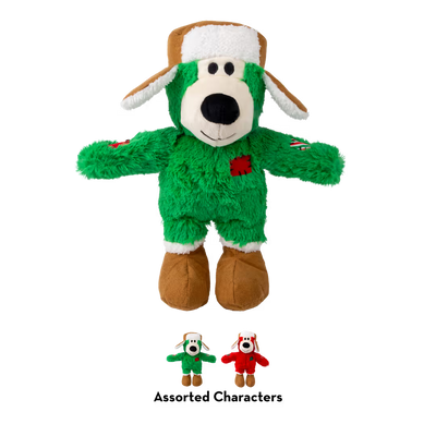 KONG Squeaky Dog Toy Holiday Wild Knots Bear