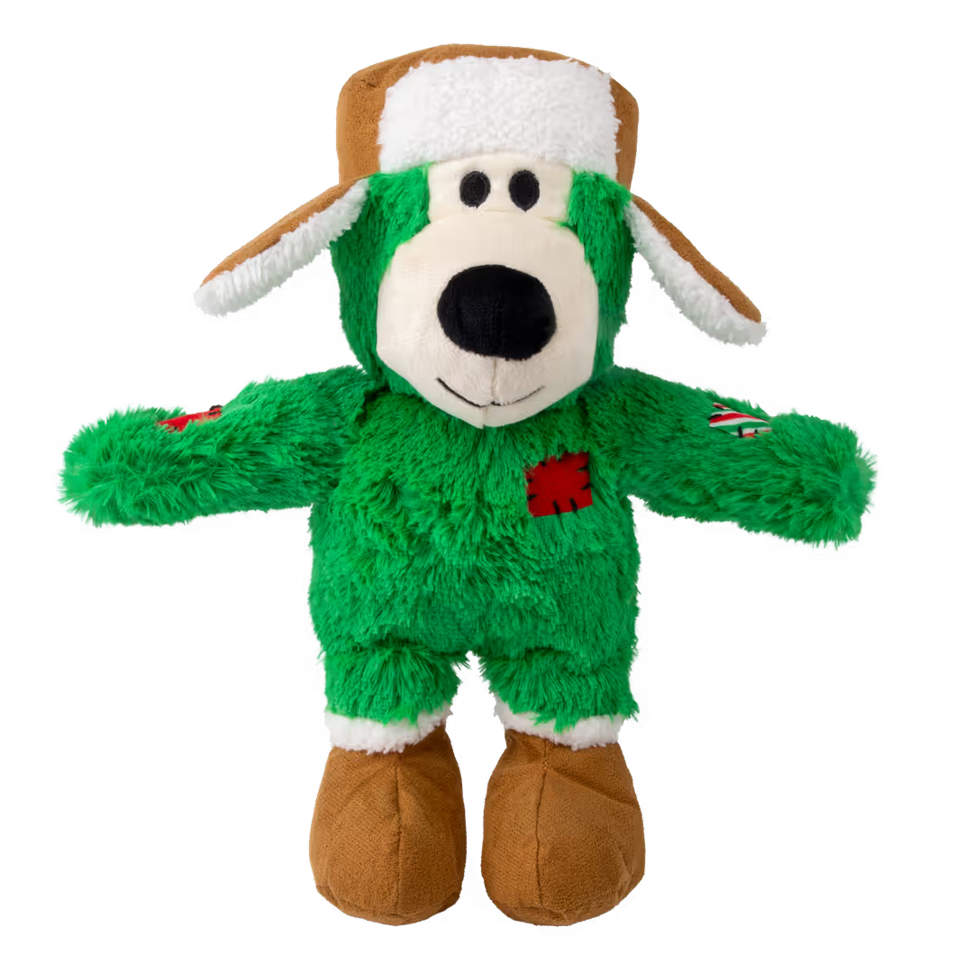 KONG Squeaky Dog Toy Holiday Wild Knots Bear