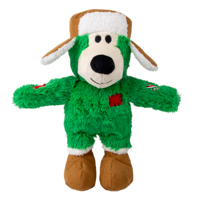 KONG Squeaky Dog Toy Holiday Wild Knots Bear