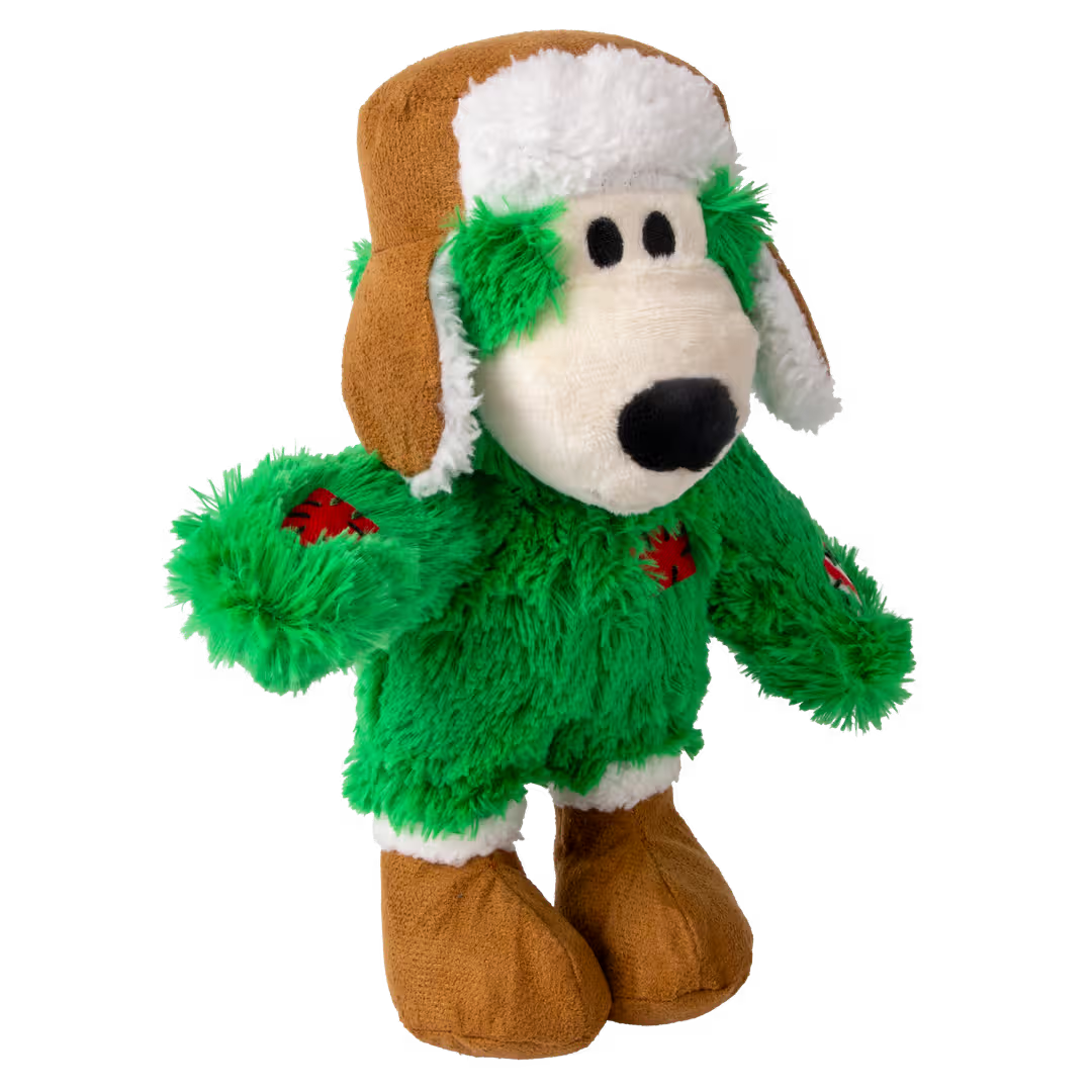 KONG Squeaky Dog Toy Holiday Wild Knots Bear