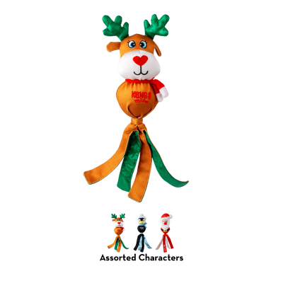 KONG Squeaky Dog Toy Holiday Wubba Assorted Large