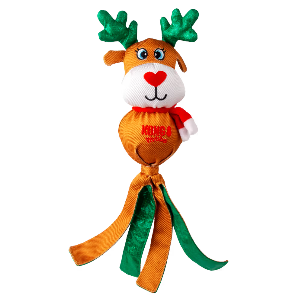 KONG Squeaky Dog Toy Holiday Wubba Assorted Large