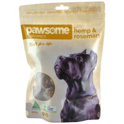 Pawsome Organics  Hemp And Rosemary Dog Treats (Grain Free) 200g