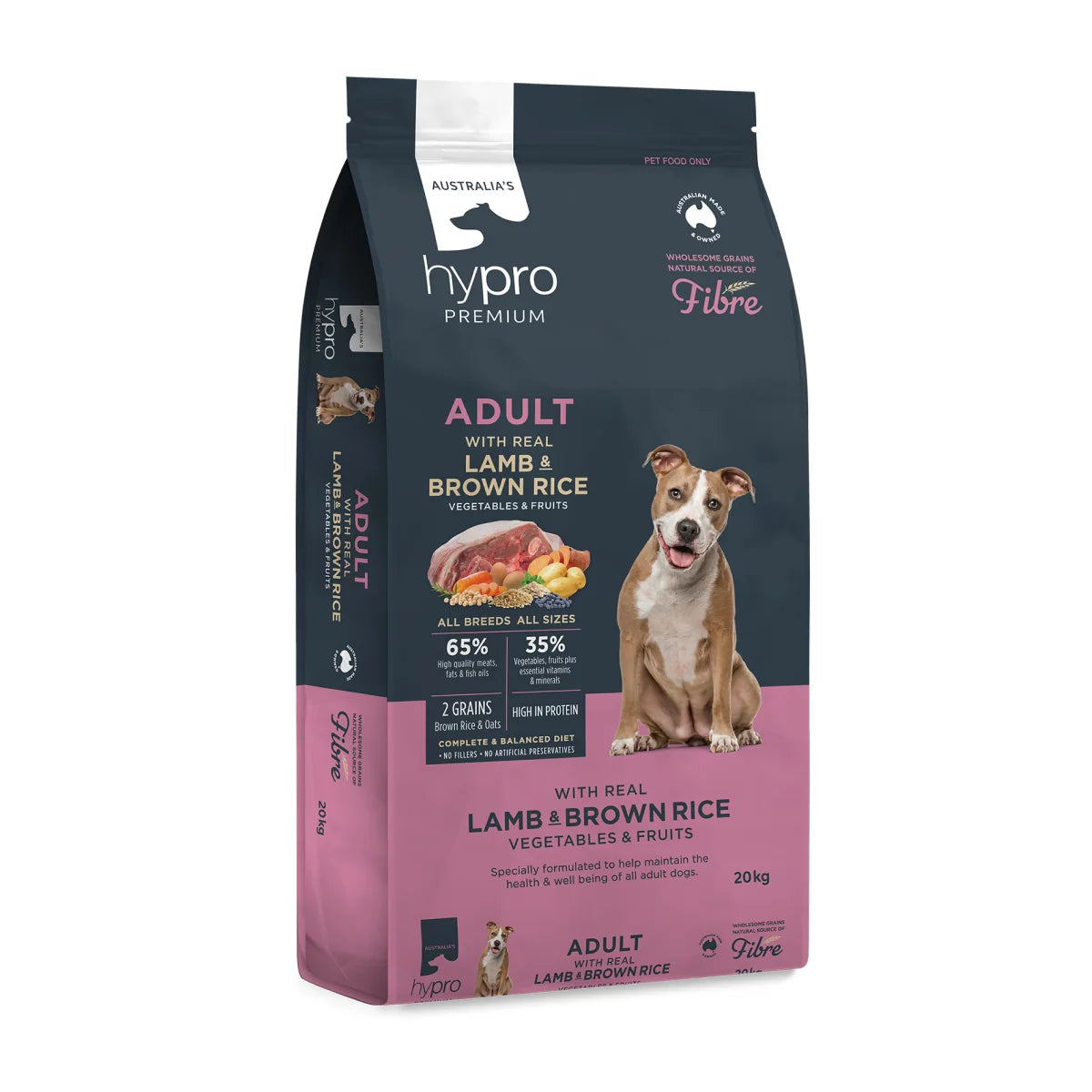 Hypro Premium Adult Dog Dry Food Wholegrain Lamb & Brown Rice