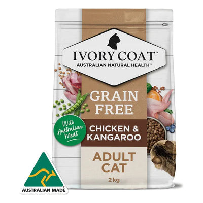 IVORY COAT - GRAIN FREE ADULT DRY CAT FOOD CHICKEN & KANGAROO