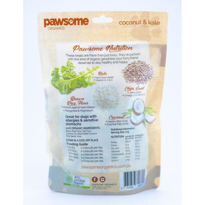 Pawsome Organics Coconut And Kale Dog Treats 200g