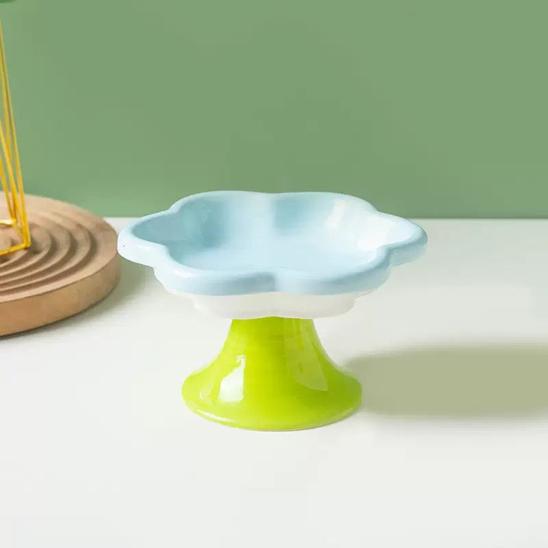 Ceramic Flower Pet Bowl
