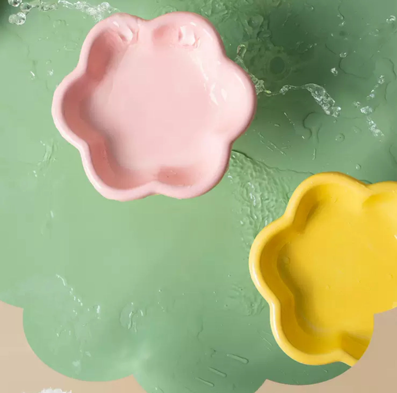 Ceramic Flower Pet Bowl