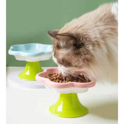 Ceramic Flower Pet Bowl