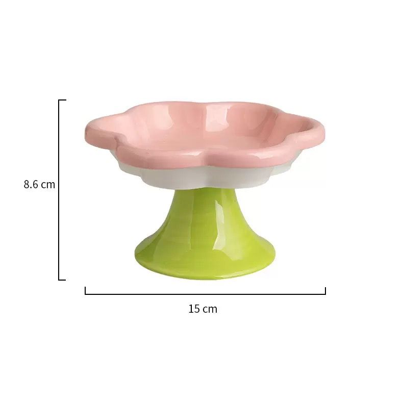 Ceramic Flower Pet Bowl