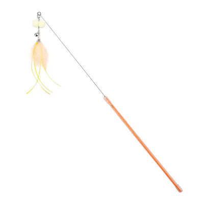 Cat Extendable Teaser Wand Toy - Yellow