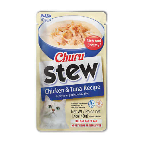 INABA Churu Stew Chicken & Tuna Recipe For Cat 40g