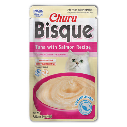 INABA Churu Bisque Tuna with Salmon Recipe For Cat 40g