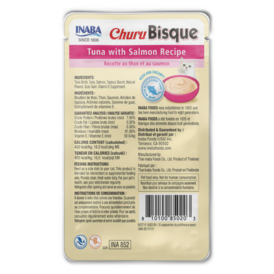 INABA Churu Bisque Tuna with Salmon Recipe For Cat 40g