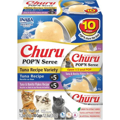 INABA Churu Pop N Serve Tuna Variety 10PK