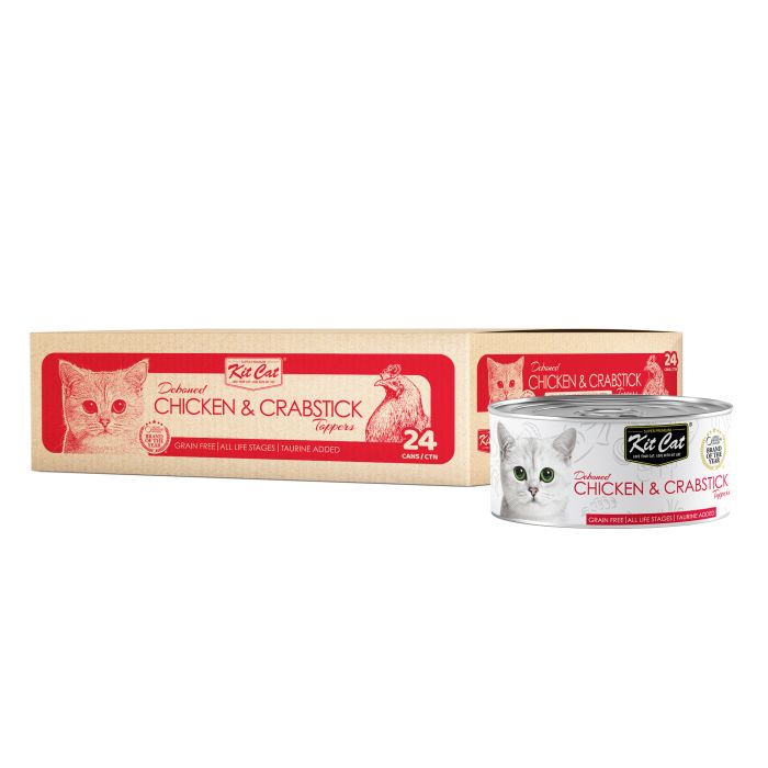 Kit Cat Cat Wet Food Topper Deboned Chicken & Crabstick