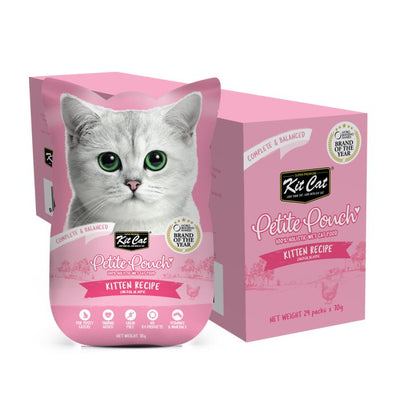 Kit Cat Cat Wet Food Petite Pouch Complete & Balanced Kitten Chicken in Aspic
