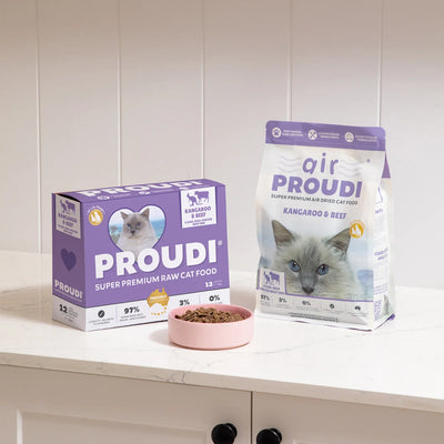 Proudi Cat Raw Food - Kangaroo & Beef 1.08Kg