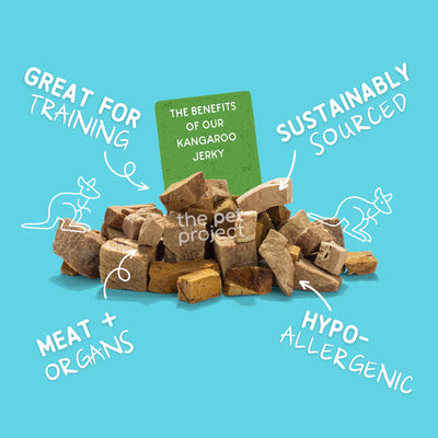 The Pet Projcet Pet Treats Freeze Dried Kangaroo Bites 50g