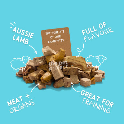 The Pet Projcet Pet Treats Freeze Dried Lamb Bites 50g
