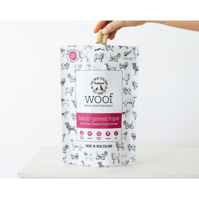 The New Zealand Natural Woof Freeze Dried Dog Treat Lamb Green Tripe 40g