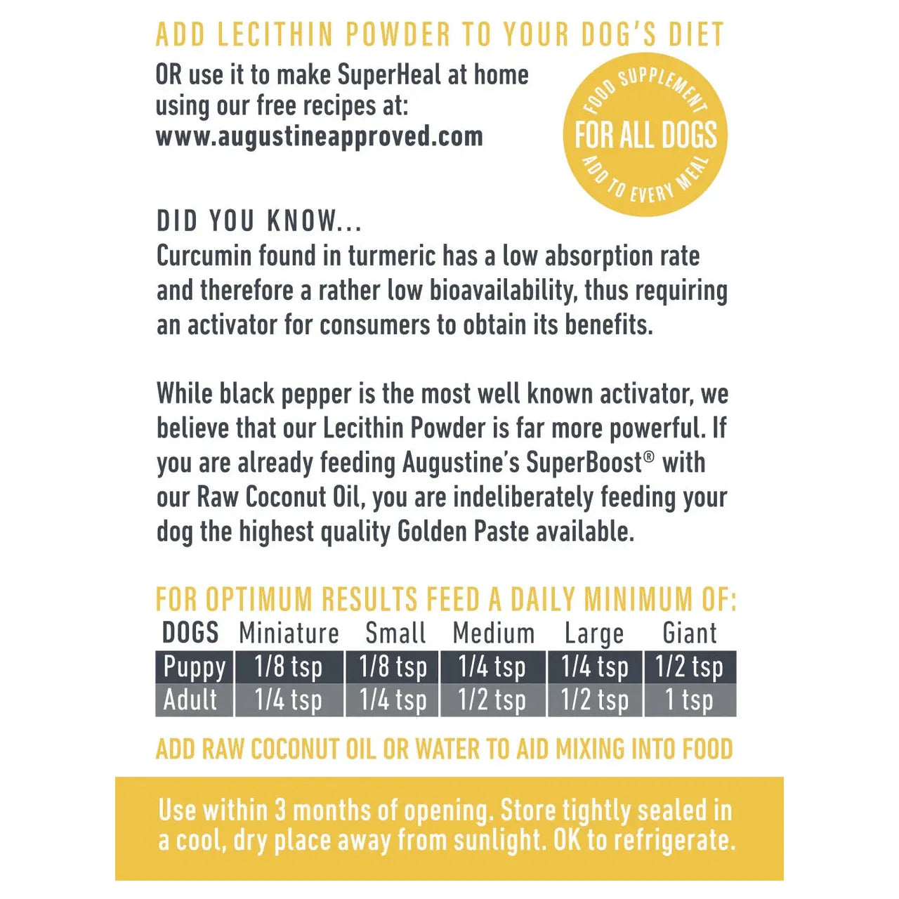 AUGUSTINE APPROVED Lecithin Powder