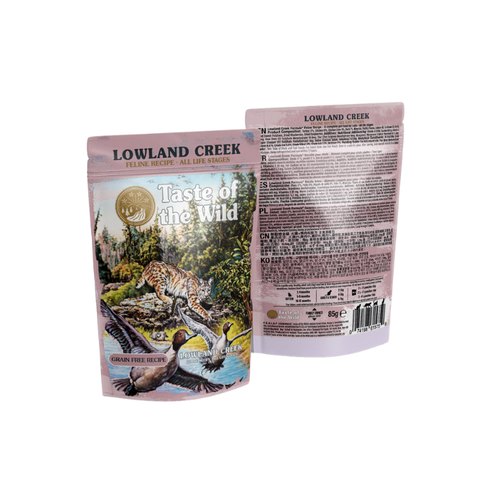 TASTE OF THE WILD - Wet Cat Food Grain Free Lowland Creek Cat Chunks in Gravy Pouch