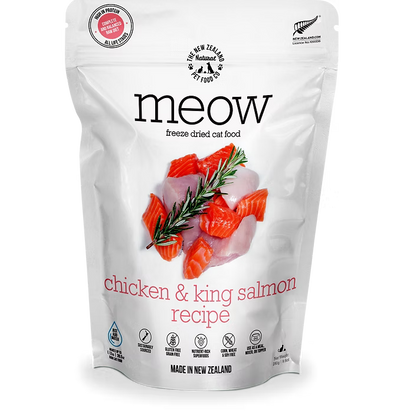 The New Zealand Natural Meow Freeze Dried Cat Food Chicken & King Salmon