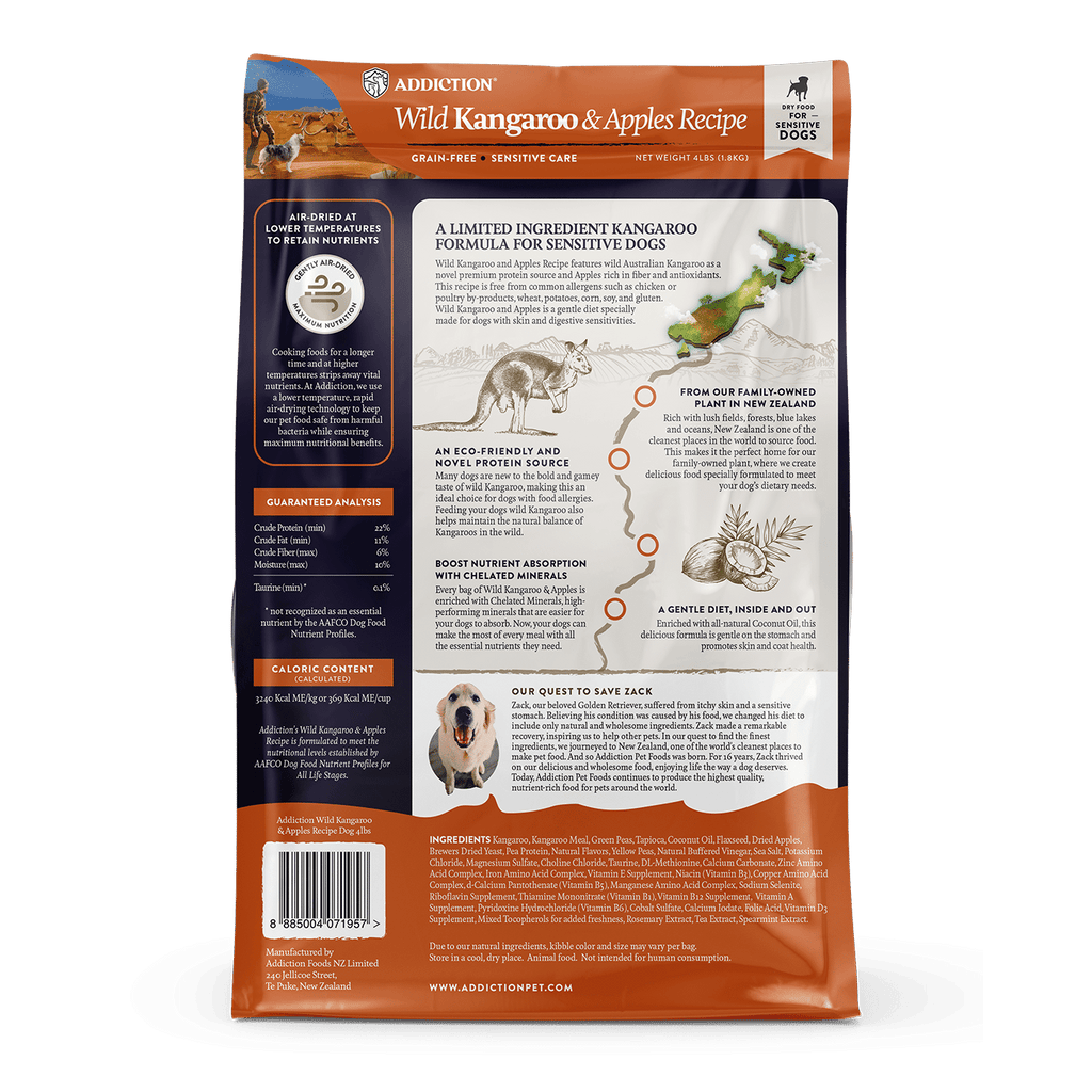 Addiction Dog Dry Food Wild Kangaroo And Apples