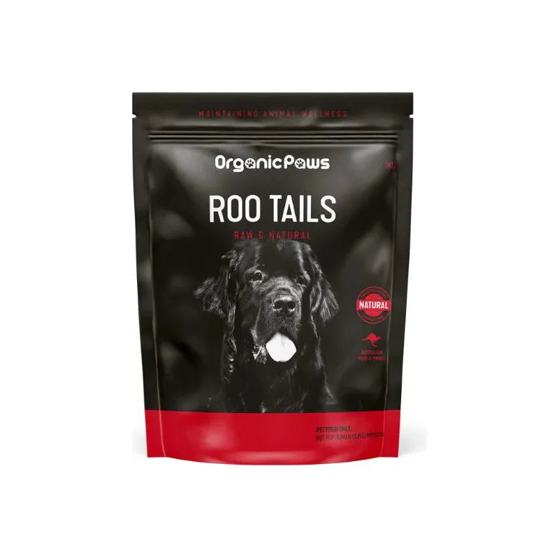 Organic Paws Roo Tails Raw Raw Bones 1kg