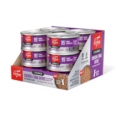 ORIJEN Cat Wet Food CHUNKS & SHREDS - Chicken & Tuna Recipe for Kittens