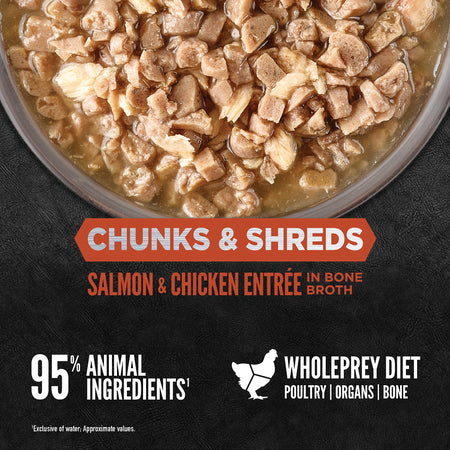 ORIJEN Cat Wt Food CHUNKS & SHREDS - SALMON & CHICKEN ENTRÉE