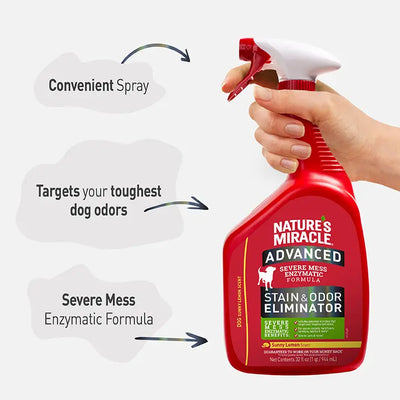 Nature's Miracle Advanced Stain and Odor Eliminator for Dogs - Sunny Lemon 946ml