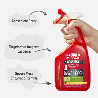 Nature's Miracle Advanced Stain and Odor Eliminator for Cats - Sunny Lemon 946ml