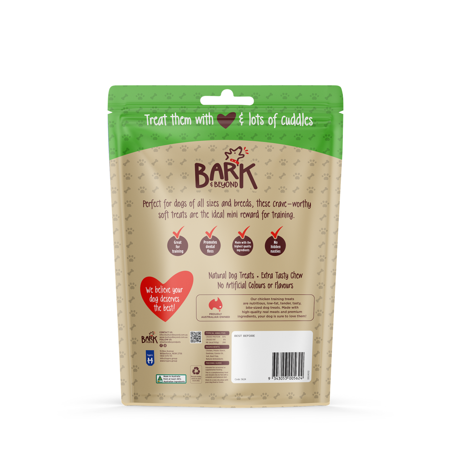 Bark & Beyond Dog Treats Chicken Trainers 200g