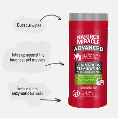 Nature's Miracle Stain and Odor Eliminating Wipes 30pcs