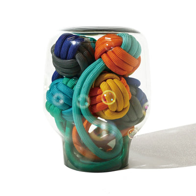 PAWZCITY Interactive Rope Ball With Loop - Blueberry