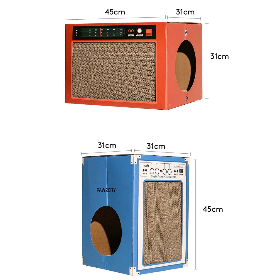 PAWZCITY Vintage Speaker Cat Scratching House - Style A