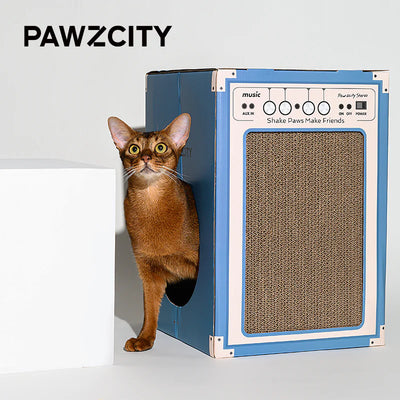 PAWZCITY Vintage Speaker Cat Scratching House - Style B