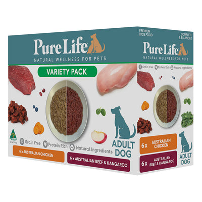 Pure Life Dog Wet Food Variety Pack 90g x 12